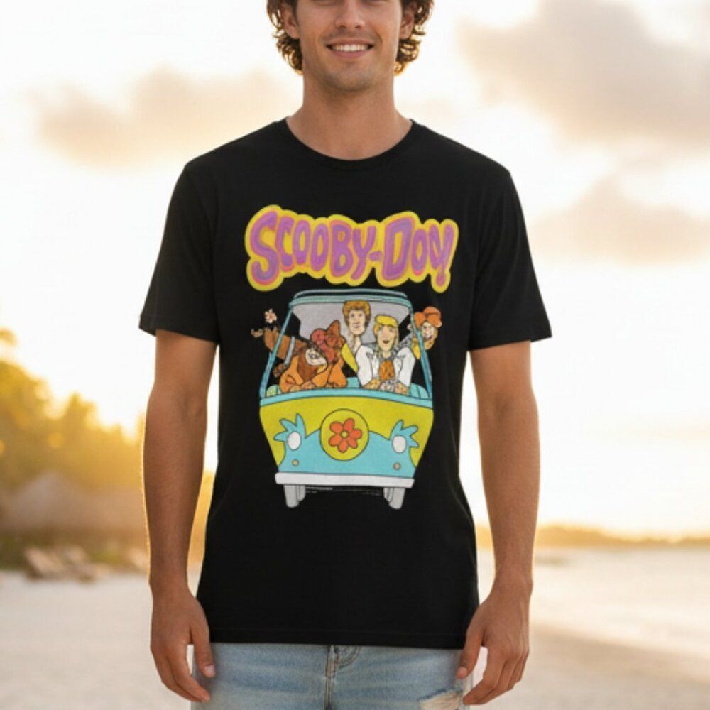 Vintage Mystery Machine Graphic Tee – Scooby-Doo Hanna-Barbera Shirt Large